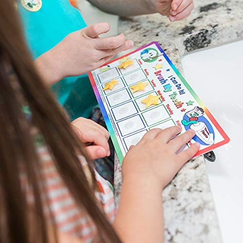 Kenson Kids I Can Do It! Brush My Teeth Reward Chart KPSOH3000 toothbrushing chart, oral hygine, star chart for kids 5x11.5 inches, Ages 3+