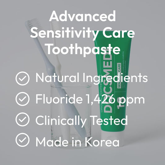 DOCSMEDI Doctrust K Kid-Friendly Toothpaste with 922 ppm Fluoride/Cavity Prevention/Removing Plague/Suppressing Bad Breath (1S Sensitive Toothpaste, Natural Mint)