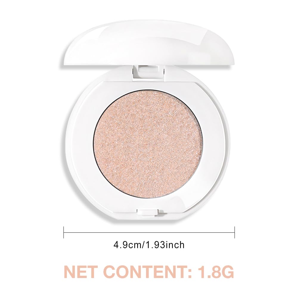 Single Cream Eyeshadow,Peach Pink Shimmer Eye shadow Pallette,Long Lasting Glitter Eyeshadow,Soft Shimmer Eye Makeup,Vegan & Cruelty-Free Mini Eye shadow for Brown Blue Green Eyes. 03#