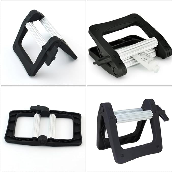 Cabilock Aluminum Alloy Toothpaste Tube Squeezer Manual Paste Roller for Bathroom Hair Dye Cream Conditioner Tubes Portable 4.72X3.93 Inches