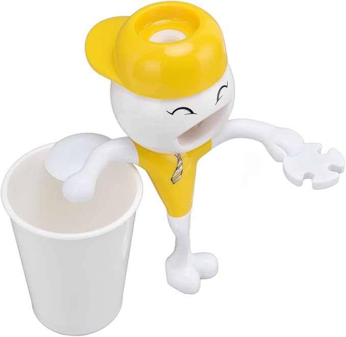 3 in 1 Cartoon Toothbrush Holder, Toothpaste Squeezer Dispensers, Kids Bathroom Set