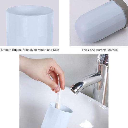 Portable Travel Toothbrush Case,3 in 1 Toothpaste Travel Case Holder Hard Plastic Tooth Brush Container Toothbrush Storage Box for Travel,Business,Home,Camping, School Supplies (Blue)