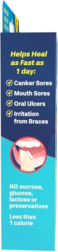 Dentemp Canker Cover - Canker Sore Medicine Pain Reliever - Canker Sore Treatment to Relieve Canker Pain, Mouth Sores & Mouth Irritation - Fast Acting Canker Sore Relief Tablets for Adults (16 Count)