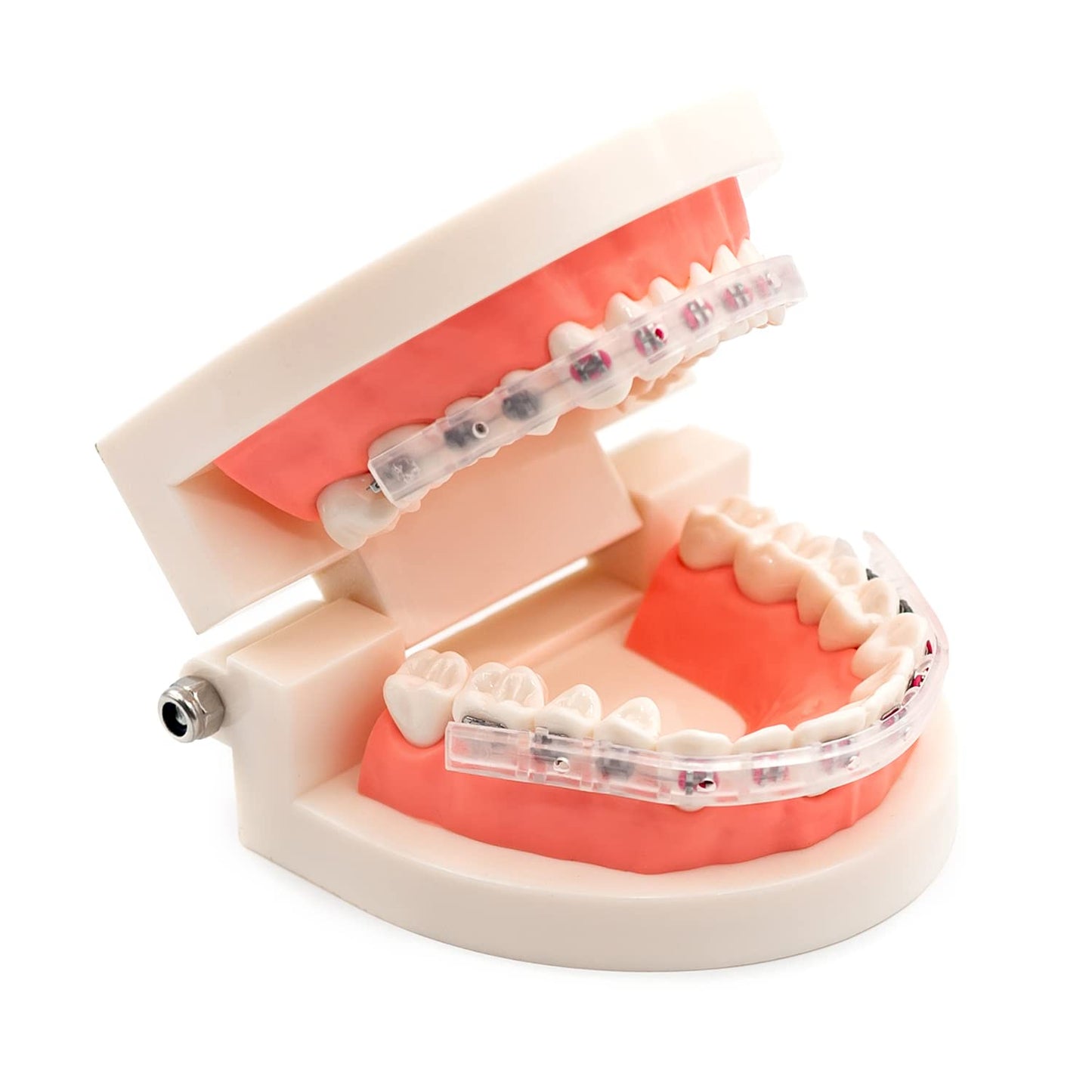 AIM Clear Lip Protector for Braces with Carry Case – Comfort Covers, Wax Alternative, Trim-to-Fit Teeth Shield (Upper + Lower)