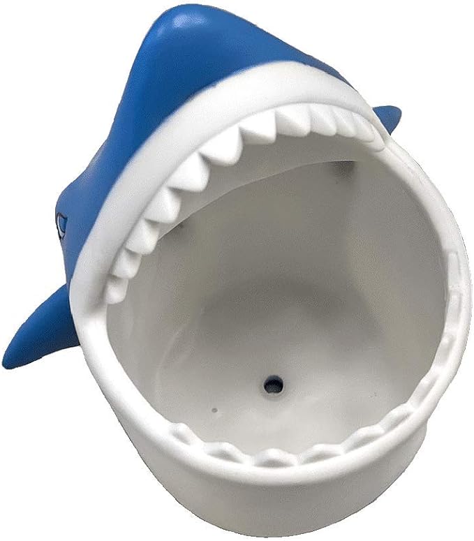Kids Toothbrush Holder Toothbrush Organizer – Durable Silicone Animal Tooth Brush Holder – Easy to Clean Toothbrush and Toothpaste Holder – Toothbrush Holders for Bathrooms by Lily’s Home - Shark