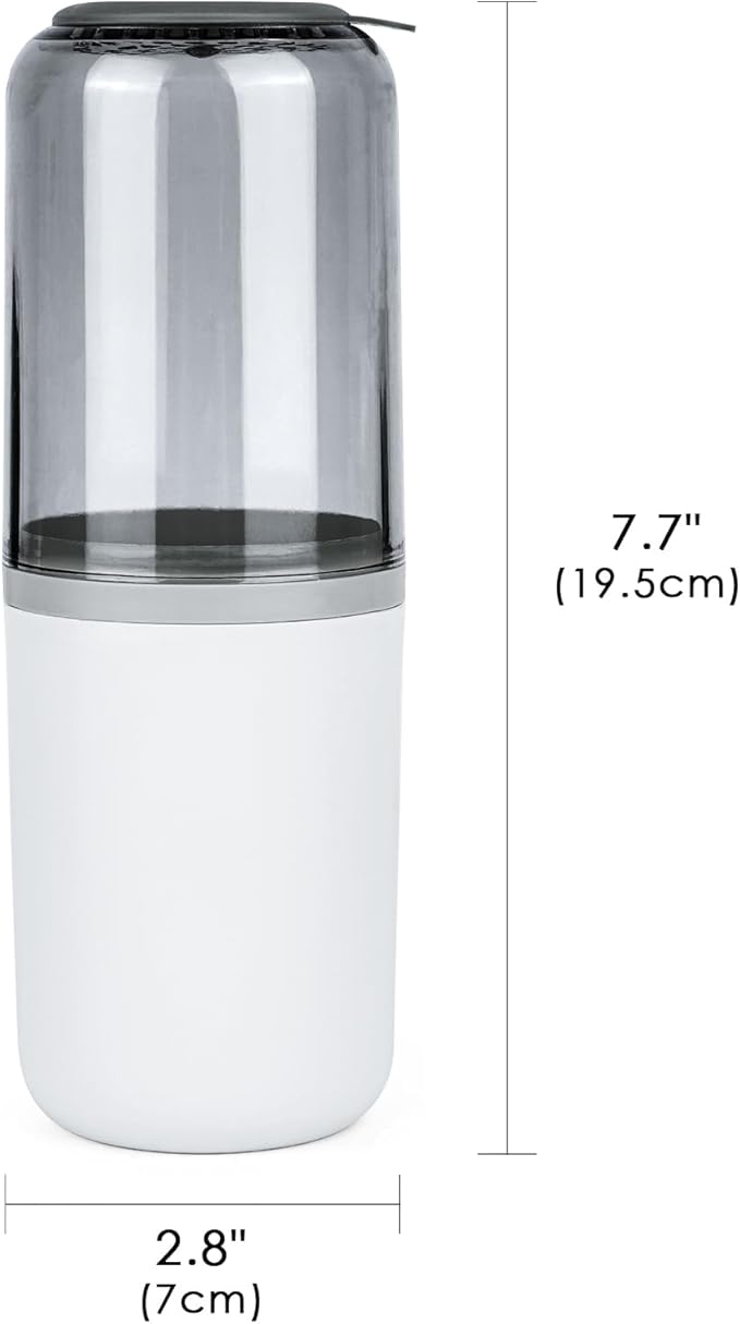 Toothbrush Travel Case, Plastic Travel Toothbrush Holder with Drain Hole, Portable Toothpaste Toothbrush Storage Container Box for Traveling, Camping, Gym, Bathroom (Gray)