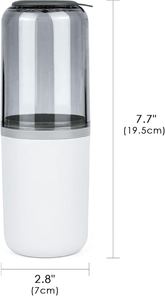 Toothbrush Travel Case, Plastic Travel Toothbrush Holder with Drain Hole, Portable Toothpaste Toothbrush Storage Container Box for Traveling, Camping, Gym, Bathroom (Gray)