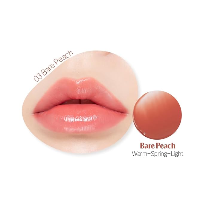 Etude Ginger Sugar Melting Balm Stick 03 Bare Peach | Tinted Moisturizing Lip balm | Natural Ingredients Hydrate Ginger, Sugar, Shea Butter Moisturizing Relaxing Effect | K-Beauty
