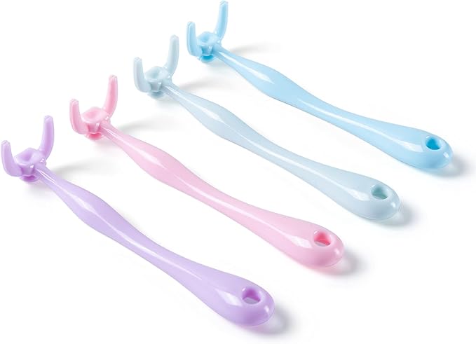 Design Colorful Floss Holder Reusable Dental Floss Handle Adults and Kids NO-Waste Floss Picksfloas Holder Flosser (PinkBlueGreenYellowPurpleLightpink)