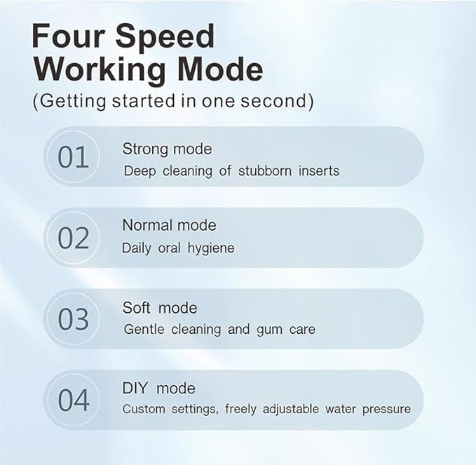 Cordless Water Flosser Oral Irrigator, 10oz Tank 4 Modes 1800 Pulses/Min IPX7 Waterproof, for Braces Care & Sensitive Gums, 4 Jet Tips Type-C Charging(White)