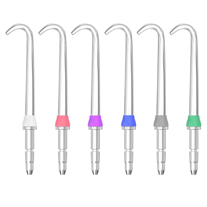 Replacement Heads for Waterpik, Replacement Picks for Water Pik Water Flosser (6 Implant Denture Tips)