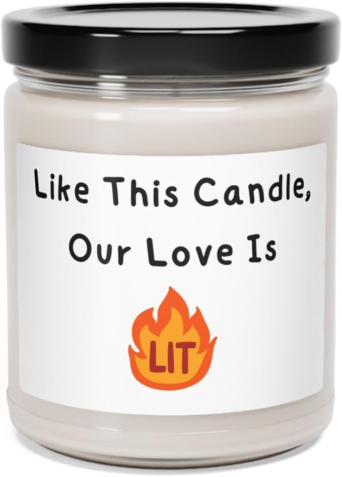 Wedding Candle Gifts for Couples, Funny Gift for Men Women, Engagement Gift for Newlyweds, Gift sFor Husband Wife, Soy Scented Decorative Candle for Boyfriend Fiance Guy Him, Style 1