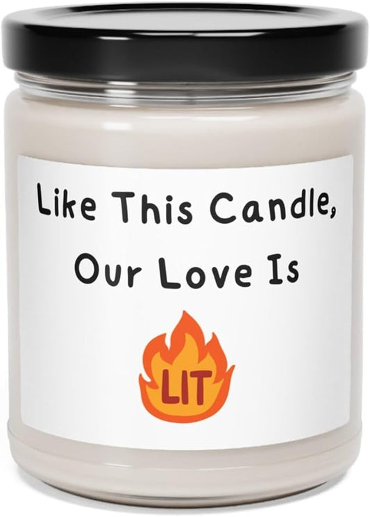 Wedding Candle Gifts for Couples, Funny Gift for Men Women, Engagement Gift for Newlyweds, Gift sFor Husband Wife, Soy Scented Decorative Candle for Boyfriend Fiance Guy Him, Style 1