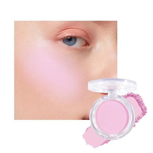Matte Powder Blush for Cheeks – Long Lasting Natural Face Blusher Makeup, Lightweight Blendable Cheek Color for Women, Vegan & Cruelty-Free – #10 Light Champagne Pink