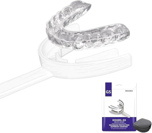 KOHEEL GS Moldable Mouth Guard for Teeth Grinding and Clenching, Night Guard for Bruxism Relief, 5 Count (White, Small Size)