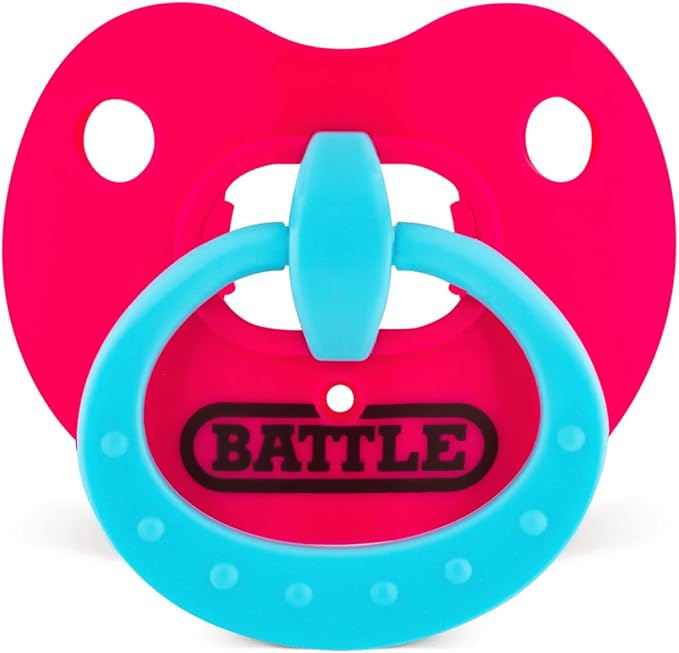 Battle Sports Binky Oxygen Football Mouthguard - Detachable Strap, Maximum Breathability, Works with Braces & No Boiling Required