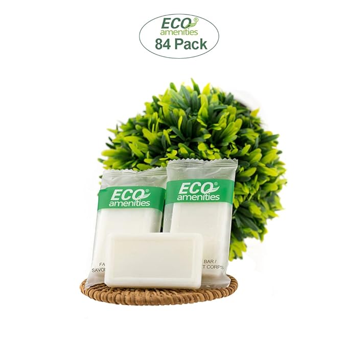 ECO amenities Toiletry Kit - Shampoo Conditioner Set & Bathroom Soap - Travel Toothbrush Set & Toothpaste - Bulk Hygiene Kits & Travel Toiletries - 84 Units, 5-Pc Each