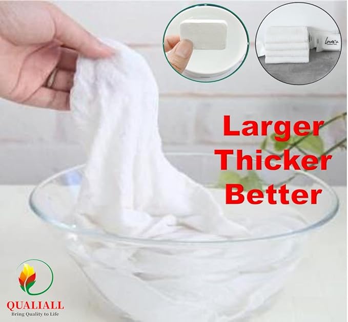 Compressed Washcloths Towels, Premium Disposable Wash Cloths for Travel Camping