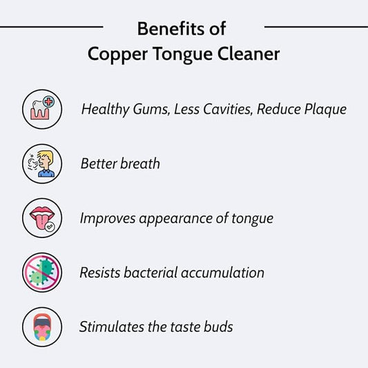 Pure Copper Tongue Scraper Cleaner | Perfect Surgical Tongue Scraper | Best Remedy for Bad Breath | Maintains Oral Hygiene| Flexible Handle and Comfortable Grip - Set of 12 Pieces