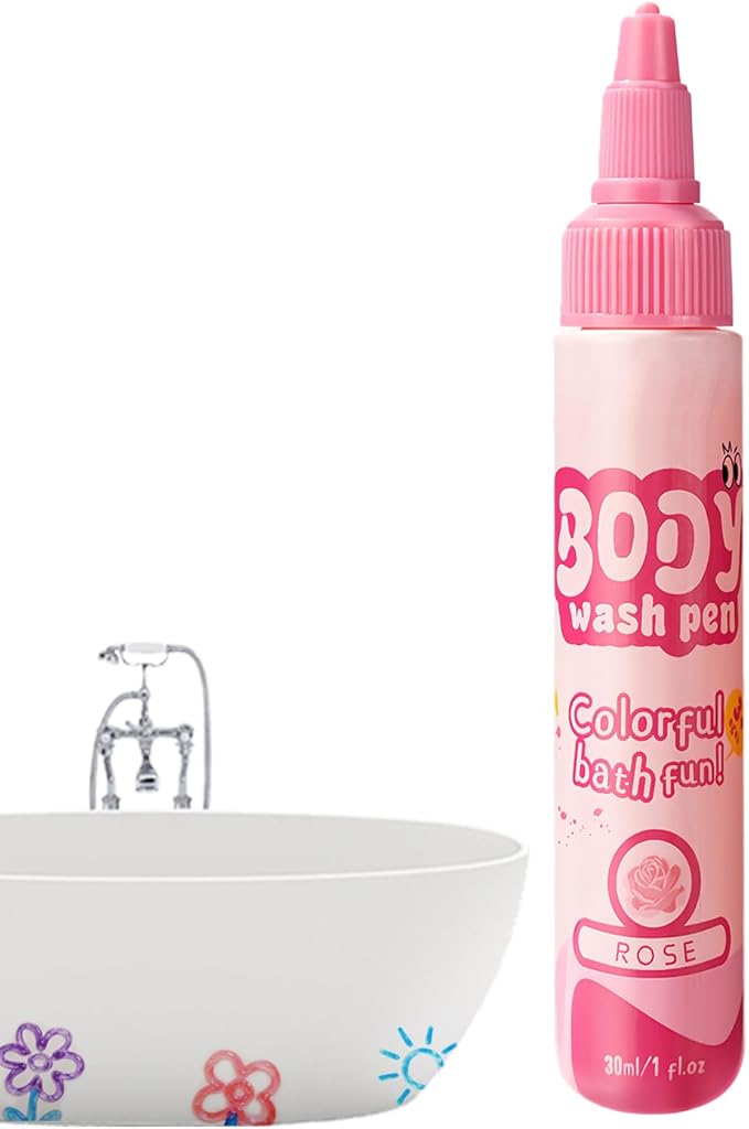 Bath Crayons, 30ml Washable Educational Fun Crayons for Kids, Shower Markers for Bathroom, Tile, Wall Art, Safe Playtime Drawing for Boys, Girls, and Creative Learning