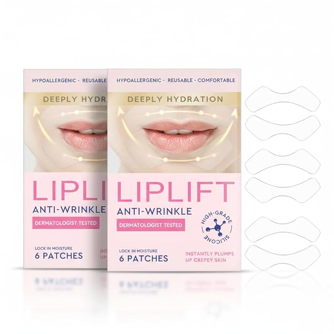 Josera Anti Wrinkle Patches for Lip, Smile Line Patches, Overnight Smoothing Anti-Wrinkle Face Patches for Smile Line & Lip Area, 12 Pcs