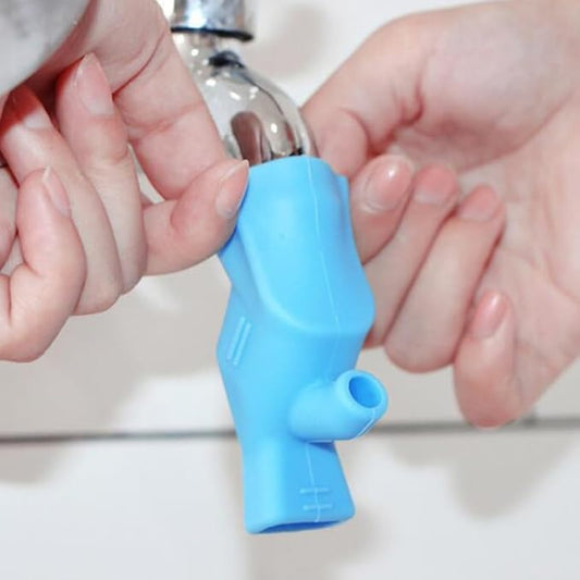 Portable Mouthwash Cup 4pcs Faucet Extender Water Spout Cover Silicone Toothbrush Cup for Boys and Girls Easy Install Sink Handle Extender