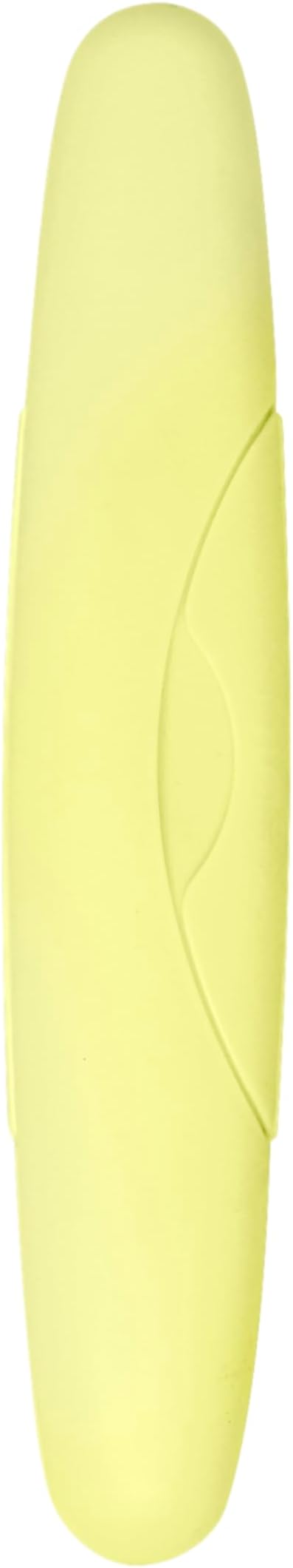 RADIUS Toothbrush Travel Case for Standard Brush, BPA-Free Recycled Plastic, Portable for Bathroom, School, Home, Camping - Lemon (FITS ALL CONVENTIONAL TOOTHBRUSH SOURCE TOOTHBRUSH)