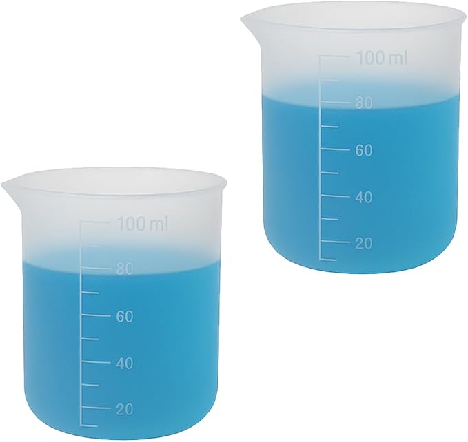 Laundry Detergent Cup,Silicone Laundry Detergent Measuring Cup,100ml Soft Material with Precision Scale–Reusable,No-Clean Design for Washing Machine & DIY Resin, Soap, Plaster Crafts(2 PACK)