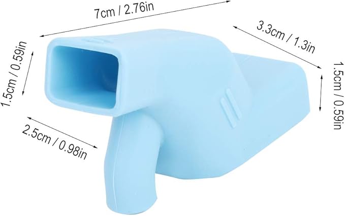 Faucet Extender for Toddlers,Silicone Sink Extender Cute Faucet Cover Kids Hand Wash Helper Water Spout Extender for Bathroom Sink Kitchen Counter(Blue)