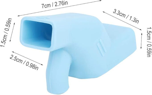 Faucet Extender for Toddlers,Silicone Sink Extender Cute Faucet Cover Kids Hand Wash Helper Water Spout Extender for Bathroom Sink Kitchen Counter(Blue)