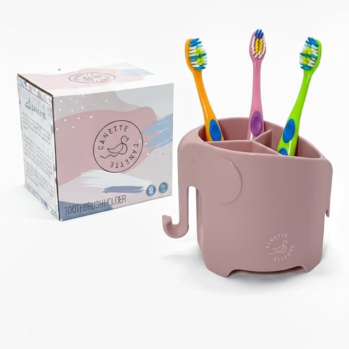 Cute Elephant Toothbrush & Pencil Holder – Fun Bathroom & Desk Organizer for Kids & Adults (Pink)
