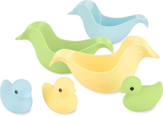 Simple Joys by Carter's Duck Rinse Cups and Squirties Bath Toy Bundle