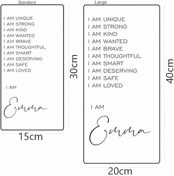 Personalised Name Affirmation Mirror Neon Sign, Custom Acrylic Positive Affirmations Wall for Kids Affirmations Hanging, Men Women Kids Inspirational Inspirational Positive Quotes Sayings Wall Decor