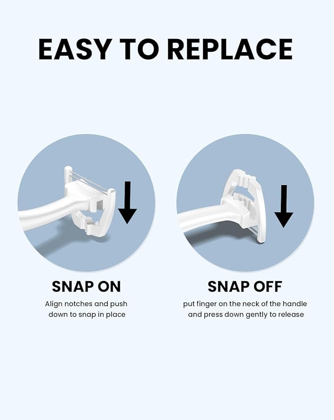 Electric Flosser Refills - 108 Pack of Double-Line Floss Heads | Easy Snap-On, Gentle Gum Care | Replacement Heads for Effective Flossing-White