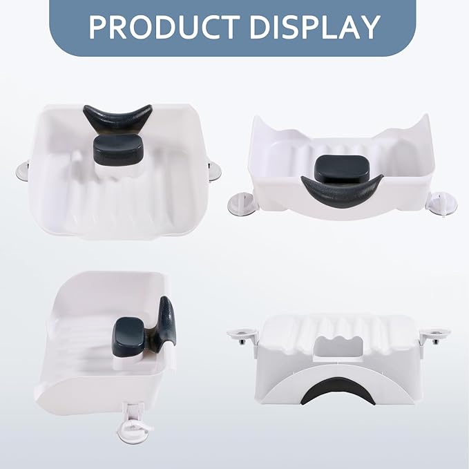 Portable Shampoo Basin for Kids, Baby, Children,Tear Free Hair Washing Basin Tray at Home(White)