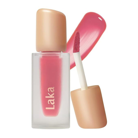 Laka Fruity Glam Tint, 4.5g/0.15oz, Glowing Lip Stain with Wide Color Spectrum, Hydrating & Lightweight Texture, Long-Lasting Bold Stain, Non-Sticky, Vegan, K-Beauty (#135 Hippie)