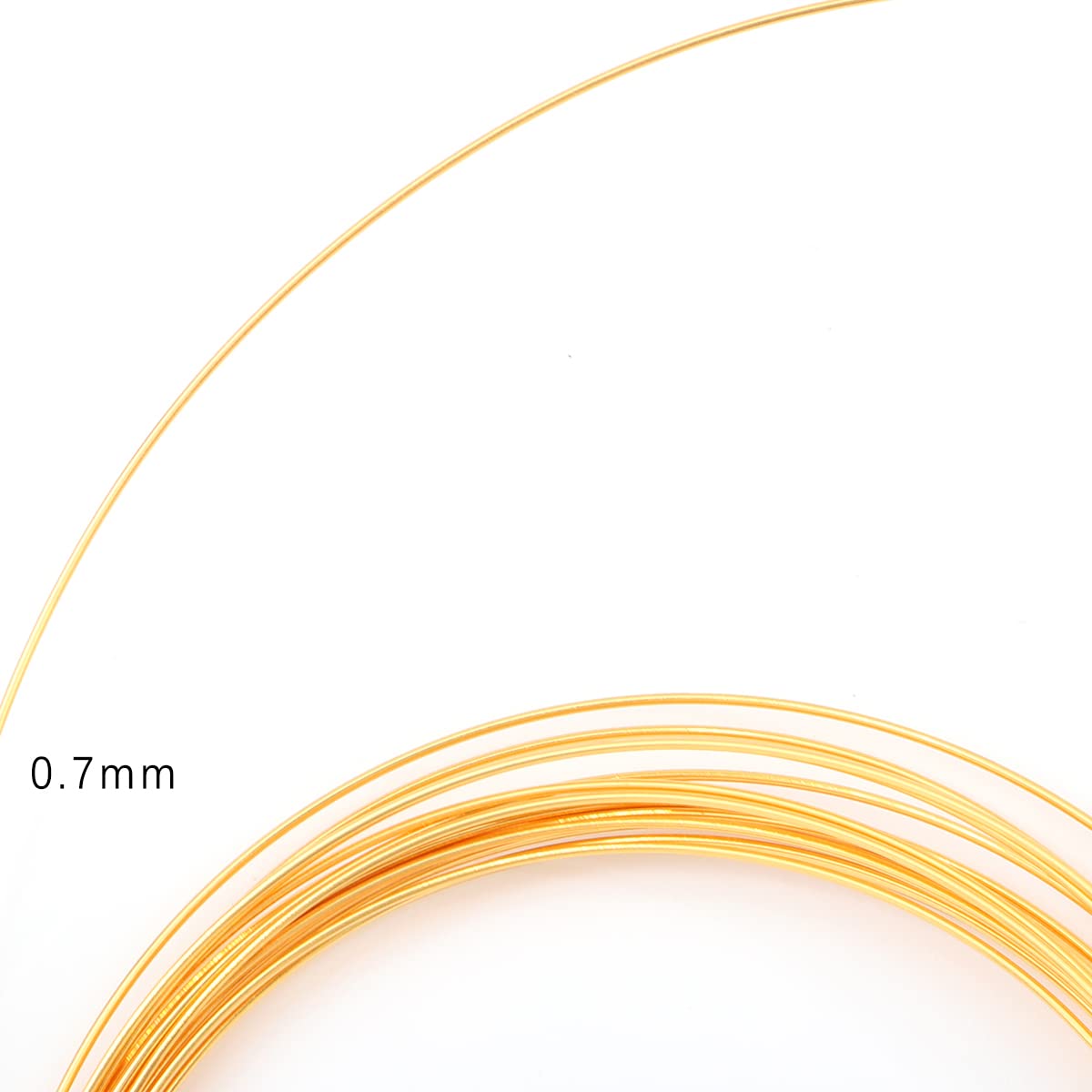 18K Gold Plated Wire 0.7mm 5 Meters Bead Cord for Bracelet Necklace Charm Beading Jewelry Making Findings
