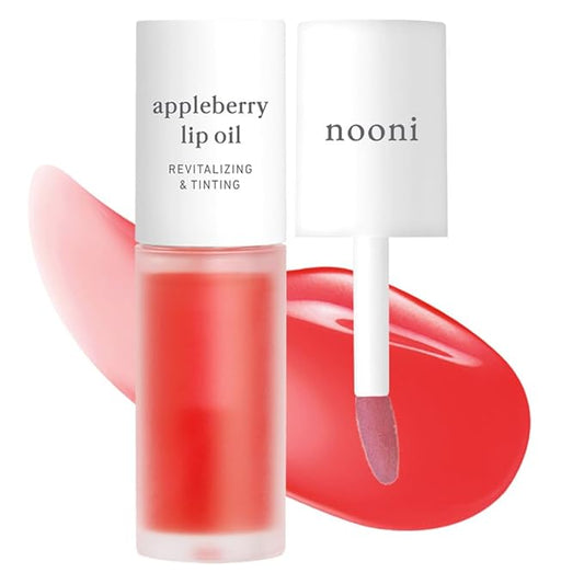 NOONI Korean Lip Oil - Appleberry + Appleplum + Applewine, 0.12 FL Oz Bundle
