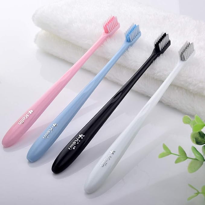 Y-Kelin V-Shaped Orthodontic Toothbrush for Braces Brackets 4 Count (Pack of 1) Soft Bristle with Inter Dental Brush