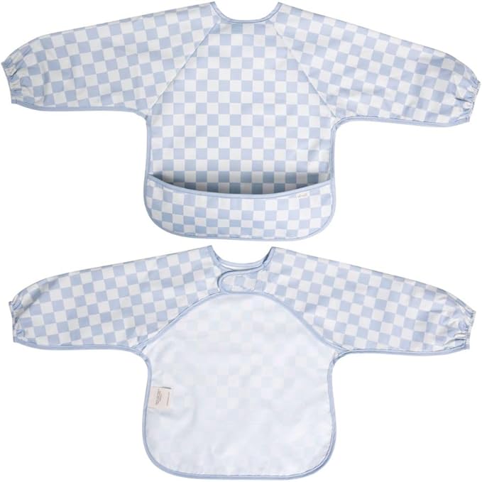 Ali+Oli Smock Bibs for Babies, BPA-Free Oeko-Tex Certified, Waterproof Baby Smock, Machine Washable, Toddlers Ages 6m+