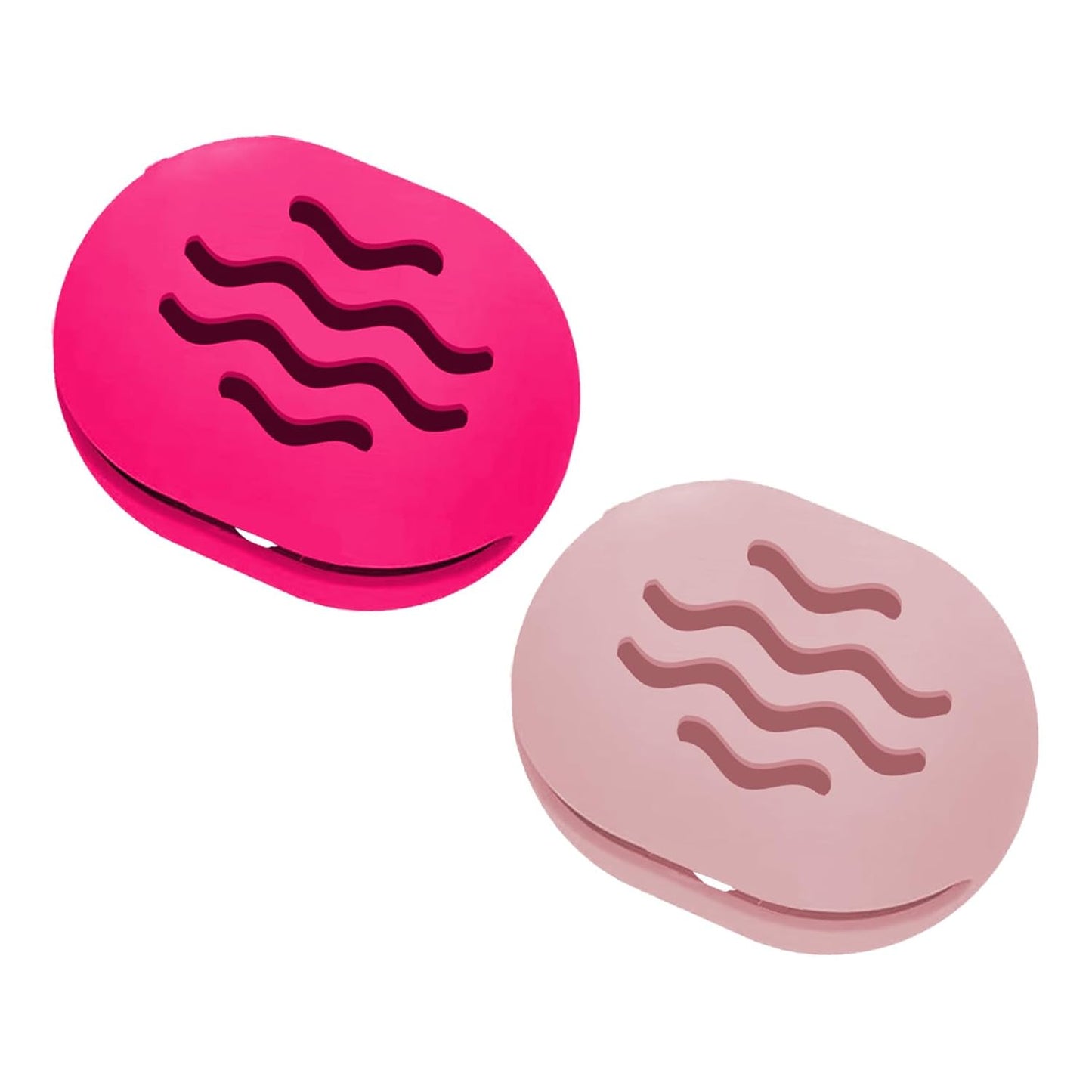 2-Pack Sponge Holder Silicone Makeup Sponge Travel Case Makeup Beauty Sponge Holder - Travel Storage Case for Beauty Blenders, Portable Organizer（Rose+Pink）
