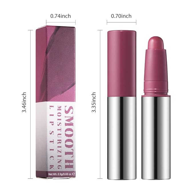 Cerise Matte Lipstick Crayon - High Pigment Creamy Formula, Waterproof Long Lasting, Smooth Glide Application, Non-Sticklipstick, Ultra Thin Lightweight, Velvet Matte Lip Feel for Women 02#