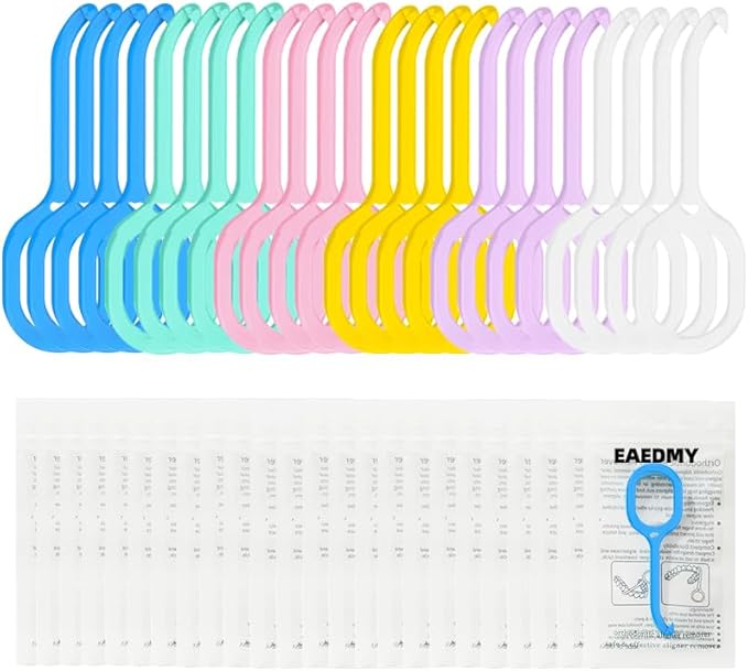 24PCS Clear Aligner Removal Tool for Invisible Removable Braces Retainers and Dentures, Dental Grade Personal Orthodontic Solution Accessories (24pcs)