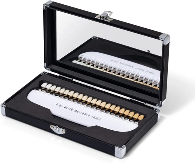 Teeth Whitening Shade Guide Professional 3D R-22 Tooth Whitening Shade Chart with 22 Colors - Tooth Bleaching Shade Chart