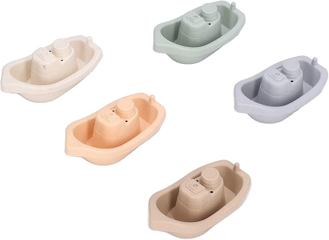 Educational Stacking Cups Boat Toy Water Play Nesting Cup Baby Bath Toys for Toddlers 6 Months and Up ABS Material 5 Pieces Set