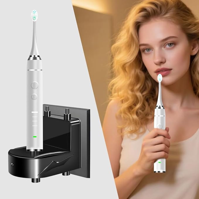 Charger Base for AquaSonic Electric Toothbrush, Wall-Mounted Waterproof Charger for AquaSonic Black/Vibe Series with Fast Charging & Universal Voltage - Easy Installation, Travel-Ready
