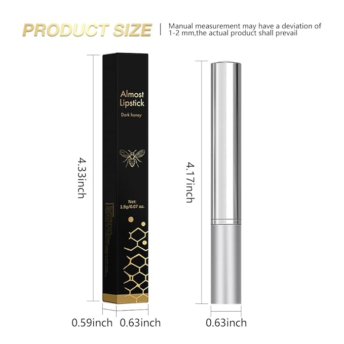 Brown Honey Butter Lipstick Tinted Lip Balm, Shine Moisturizing Plumper Lipstick for Women, Natural Nourishing Hydrating Lip Gloss Stain for Dry Lips, Lightweight Lip Liner Care Makeup, Vegan