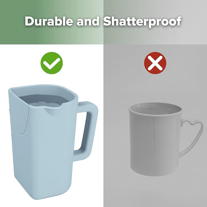 haakaa Gentle Pour Bath Rinse Cup | Food Grade Silicone Shampoo & Body Washing Rinser Cup for Kids with Easy Grip Handle - Sea Breeze