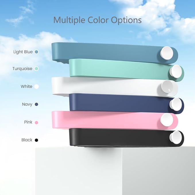 Sotfamily Shower Caddy Corner, 4 Pack Adhesive Corner Shower Shelves for Bathroom Organizers and Storage, Rust Free Plastic Rack for Bathroom Accessories & Decor, Light Blue