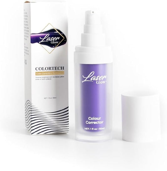 LaserGlow Purple Color Corrector Toothpaste – Health.com #1 Ranked Stain-Neutralizing Formula, Instant Teeth Brightening & Enamel-Safe Whitening, 3.4 oz Tube